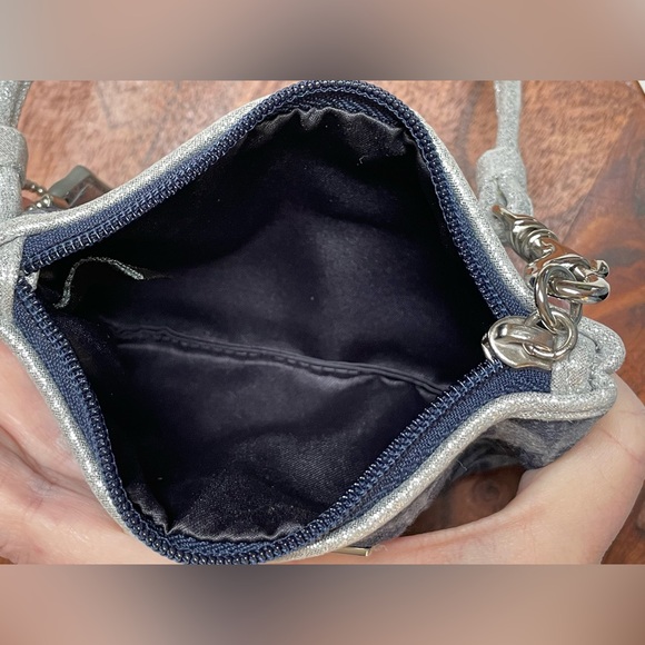 COACH Poppy Denim Patchwork Wristlet - Picture 7 of 8